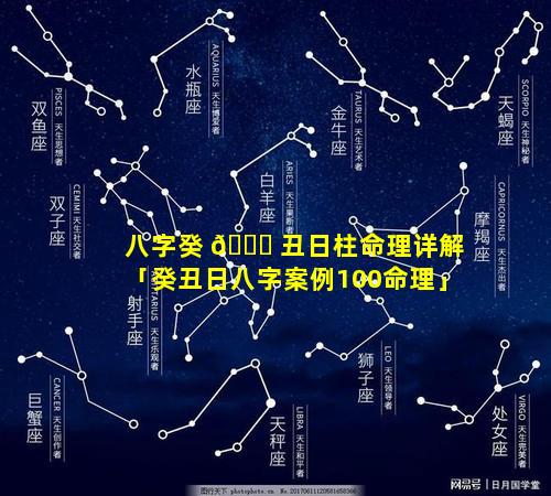 八字癸 🐒 丑日柱命理详解「癸丑日八字案例100命理」